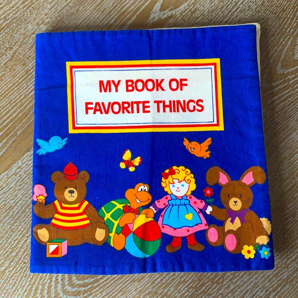 MY BOOK OF FAVORITE THINGS Cloth Textile Blue Book